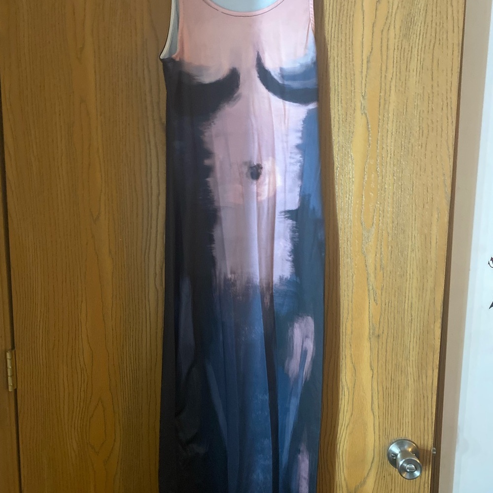 Abstract Print Maxi Dress